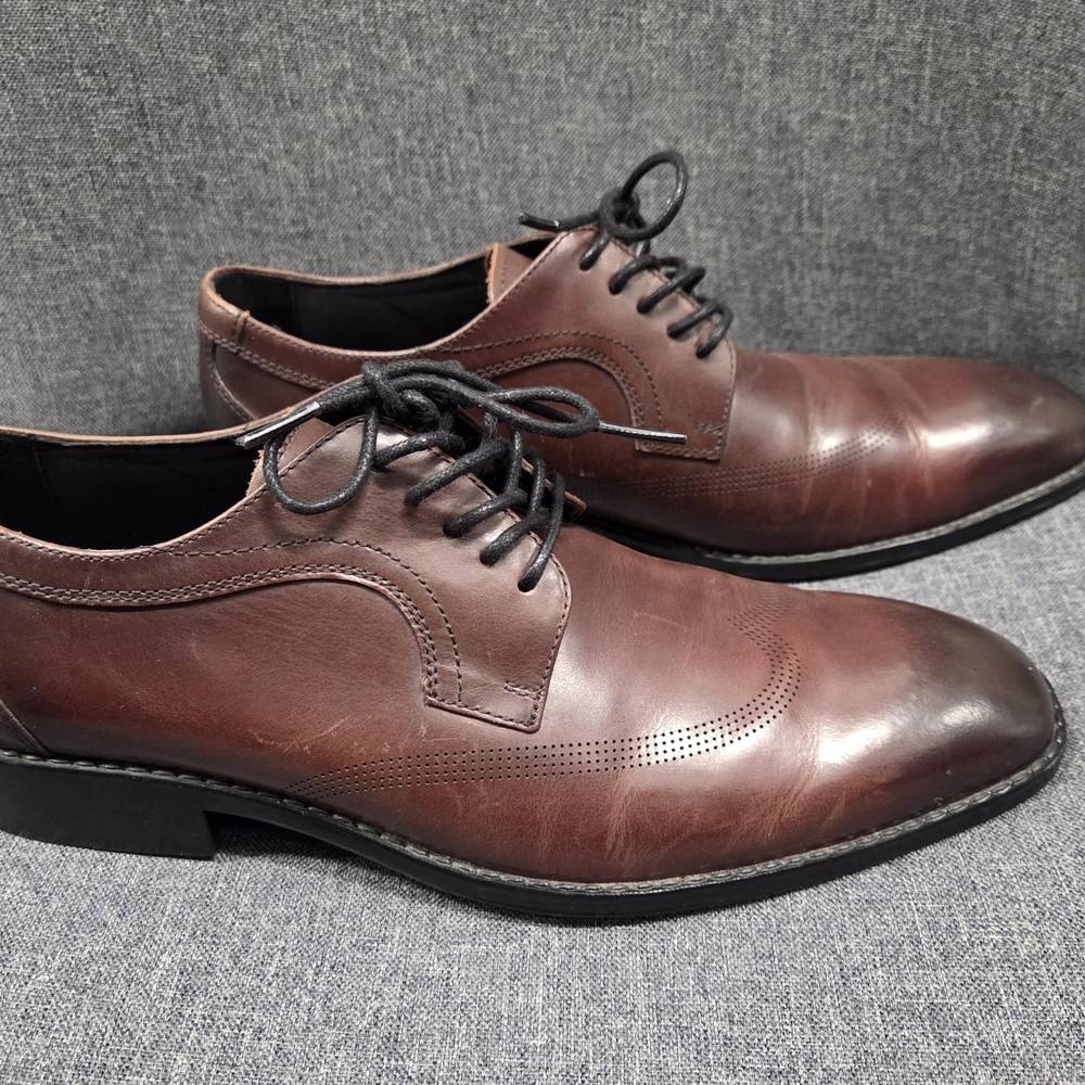 Kenneth Cole Reaction Reason Mens Brown Wingtip Oxfords Shoes